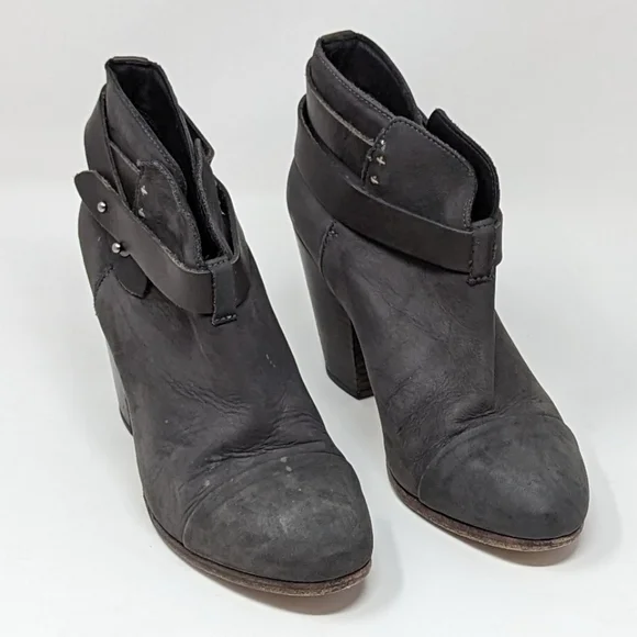 Rag & Bone Harrow Gray Suede Booties With Box Size 39.5 US Size 8.5 - Picture 5 of 10